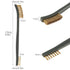 OriGlam Mini Wire Brush Set, Handy Steel/Nylon/Brass Brush for Cleaning Paint, Dirt, Welding Slag, Rust
