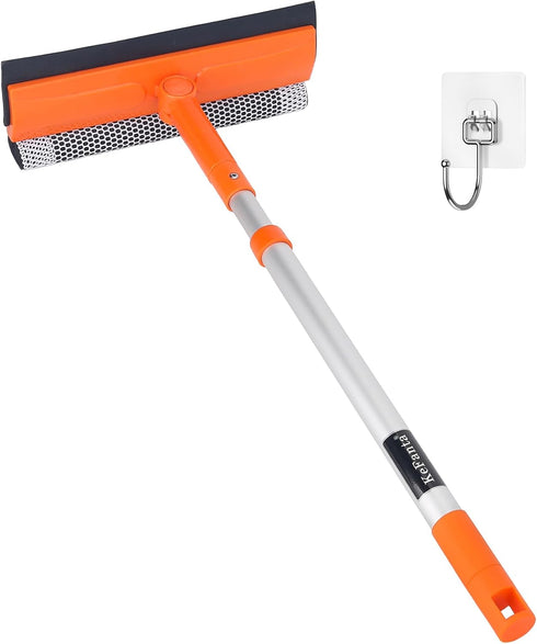 Window Squeegee for Home, Window Cleaner Tool with Extension Pole 20''-30'', for Shower, Car Windshield, Glass Cleaning