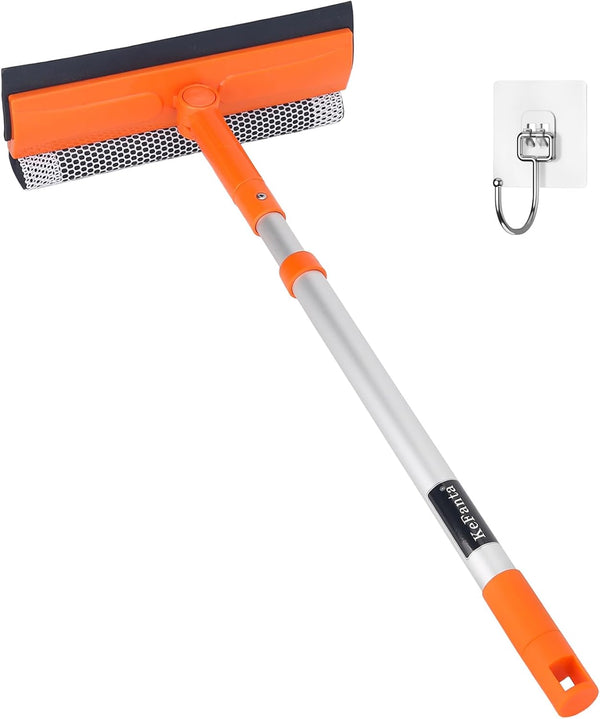 Window Squeegee for Home, Window Cleaner Tool with Extension Pole 20''-30'', for Shower, Car Windshield, Glass Cleaning