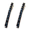Vpang 2 Pcs Duckbill Alligator Hair Accessories Barrette Clip with Shiny Rhinestone for Women Girls (Blue)