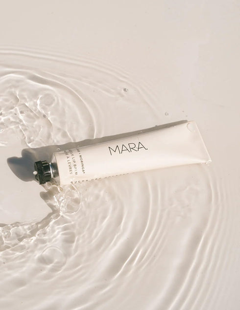 MARA - Natural Sea Silk Lip Balm with Algae + Moringa, Non-Toxic, Plant-Based Skin Care, Moisturize, Plump + Soothe Dry