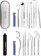 KOHEEL Dental Tools Set, 8 Count Teeth Cleaning Tools, Metal Case, Oral Care Hygiene Kit & Toothpicks