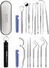KOHEEL Dental Tools Set, 8 Count Teeth Cleaning Tools, Metal Case, Oral Care Hygiene Kit & Toothpicks
