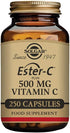 Solgar Ester-C Plus 500 mg Vitamin C, 250 Vegetable Capsules, Non-Acidic Antioxidant & Immune Support