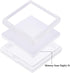 BENECREAT 6Pcs White Gemstone Display Box with Clear Window, Gift Boxes for Jewelry, Diamond Packing (2.8"x2.8"x0.8")