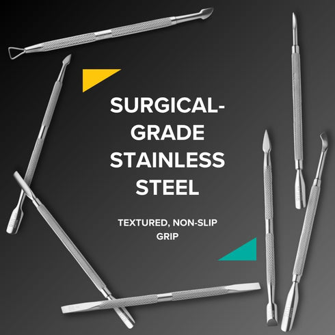 Rui Smiths Pro Cuticle Pusher, Stainless Steel Manicure Tool, Style 113