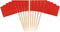 JAVD CYPS 100 Pcs Color Toothpick Flag (Red) - Blank Toothpick Flags for Fruit Cheese Markers