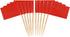 JAVD CYPS 100 Pcs Color Toothpick Flag (Red) - Blank Toothpick Flags for Fruit Cheese Markers