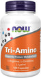 NOW Supplements Tri-Amino with L-Arginine, L-Ornithine, L-Lysine, 120 Capsules