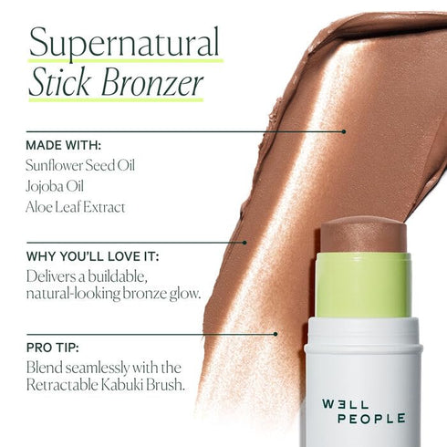 Well People Supernatural Stick Bronzer, Multi-use Hydrating Bronzer Stick for Glowing Skin, Vegan & Cruelty-free
