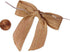 Pre-Tied Natural Jute Burlap Bows, 3" Wide, Set of 12, Wired Craft Ribbon for Weddings and Parties
