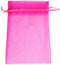 ATCG 100pcs 8x12 Inches Large Drawstring Organza Bags for Decoration, Wedding Party Favors (Hot Pink)
