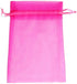 ATCG 100pcs 8x12 Inches Large Drawstring Organza Bags for Decoration, Wedding Party Favors (Hot Pink)