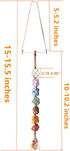 7 Chakra Stones Healing Crystals Hanging Ornament - Chakra Tassel Christmas Ornaments for Home Decoration