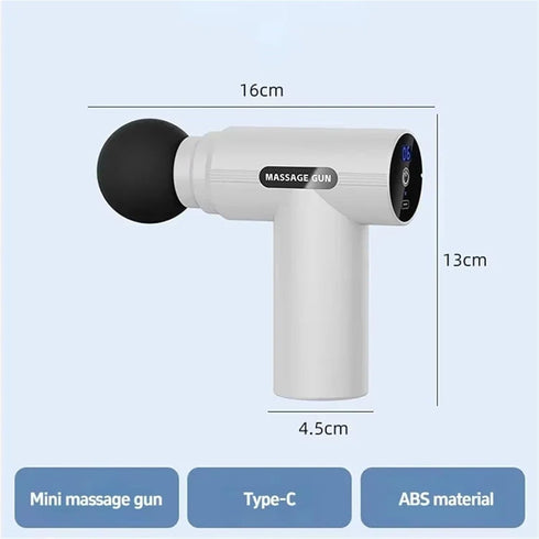 TECJHJZ Massage Gun, USB Mini Massage Gun Fascia Machine Muscle Relaxation Vibrating Rod Fitness Equipment Neck