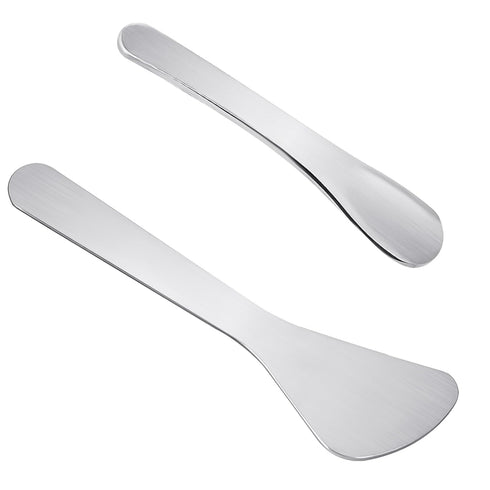 2Pcs Mini Metal Cosmetic Spatulas, Makeup and Skincare Spatula, Beauty Accessories for Mixing Plant Masks