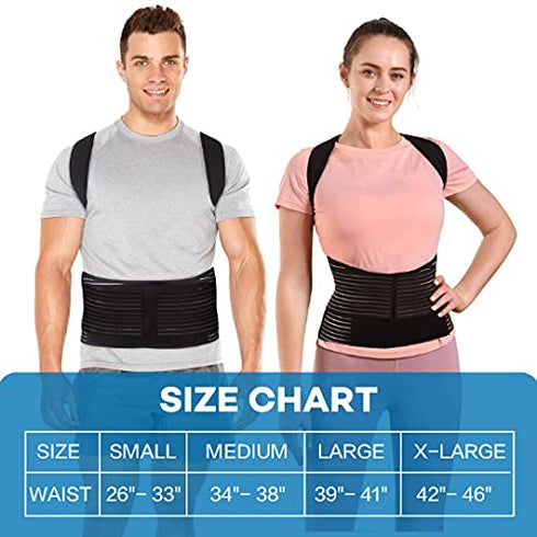 SICHEER Posture Corrector Back Brace for Women and Men, Shoulder Upright Support Trainer for Neck Pain Relief, Medium