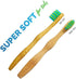 Woobamboo! Kid's Bamboo Toothbrush - Super Soft BPA Free Nylon Bristles, Eco-Friendly, Biodegradable, Compostable,