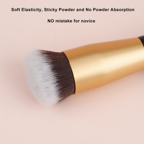 Face Foundation Brush, 2in1 Double Ended Makeup Brushes for Blush, Loose Powder, Liquid, and Cream Cosmetics