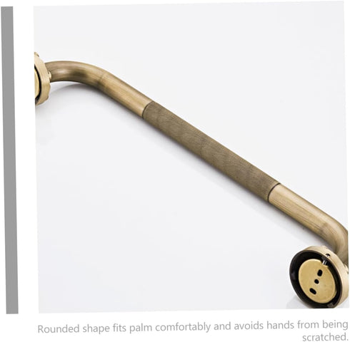 Yardwe Copper Bathroom Safety Grab Bar for Elderly and Disabled Non-Skid Shower Handrail with Strong Bearing Capacity