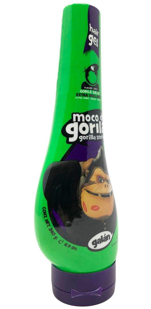 Moco de Gorila Galan Hair Gel, Extra Brillante Hair Styling Gel, 11.9 oz Squizz Bottle