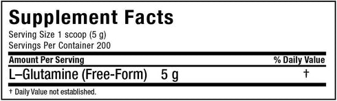 ALLMAX Nutrition L-Glutamine Powder, 1000 Grams, Muscle Recovery Formula