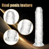 Yoshimoji 7.3 Inch Realistic Dildo Adult Sex Toys, Clear Dildos with Suction Cup for Hands-Free G Spot & Anal Play