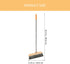 DOITOOL Outdoor Broom for Floor Cleaning, 2PCS 35 Inch House Brooms for Sweeping Indoor Soft Bristle Broom (Black)