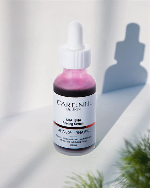 Peeling Solution AHA BHA Serum, Korean Skin Care Exfoliating & Hyaluronic Acid Night Treatment for Anti Aging (30ml)