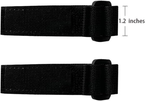 Adaptive Aid Elastic Utensil Cuff Holder Strap 2 Pieces Adjustable Eating Assistance Hand Strips for Kids and Elderly Tremor Patients with Limited Mobility Black (1.2 inches)