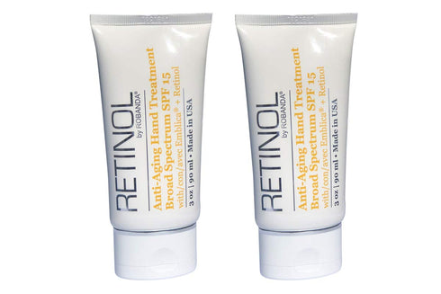 Retinol Anti-Aging Hand Treatment, Broad Spectrum SPF 15 + Retinol Cream to Repair Dry Skin, 2 Pack
