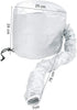 Portable Soft Hair Drying Bonnet with Adjustable Attachment for Hand Held Hair Dryer, Silver