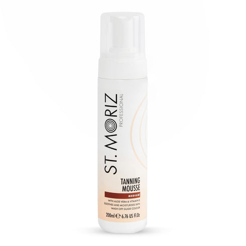 St Moriz Professional Medium Self Tanner Mousse, Sunless Instant Tanning Foam with Aloe Vera & Vitamin E