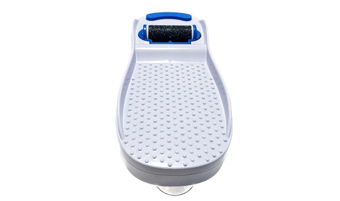 Salon Step 360 Pedi Polisher Hands-Free Foot Exfoliator for Shower or Dry Use, Waterproof Smoother with Spinning