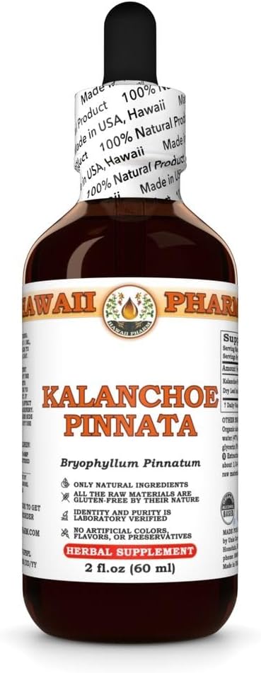 Hawaii Pharm Kalanchoe Pinnata (Bryophyllum Pinnatum) Dry Leaf and Stem Tincture, Made in Hawaii,