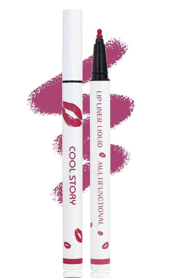 YUANLI Lip Stain Marker Pen, 2 in 1 Lip Liner and Lipstick, Waterproof Matte Lip Tint