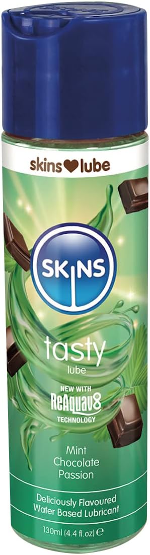SKINS Edible Lube - Mint Chocolate Lubricant - Flavored Lube for Oral