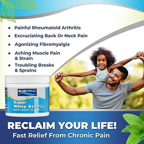 Blue Spring Back Pain Relief Cream with Emu Oil - Natural Topical Cream for Inflammation