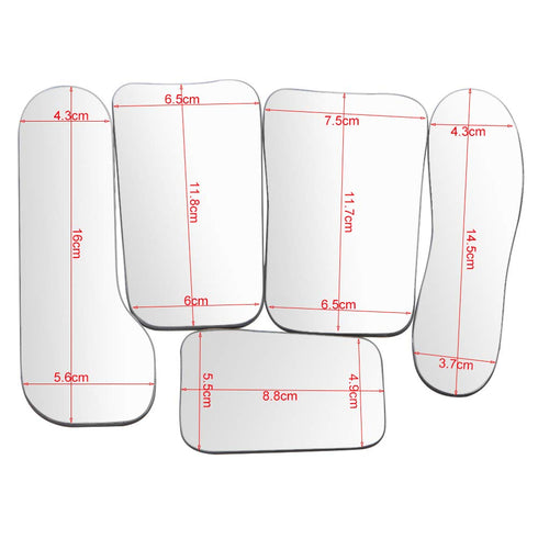 Angzhili 5Pcs/Set Intraoral Mirrors Dental Photography Mirrors Dental Reflector Mirror Glass Occlusal Mirror,Two-sided Orthodontic Mirror Dental Tool