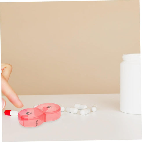 Weekly Pill Organizer Box Portable Medicine Storage Dispenser with Tight Seal Lightweight Compact Individual