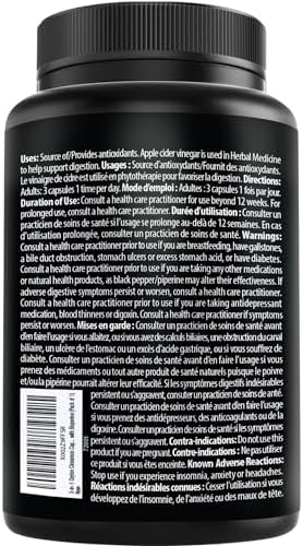 5-in-1 Ceylon Cinnamon Capsules 2355mg, Ceylon Cinnamon, Apple Cider Vinegar, Turmeric & Panax Ginseng - Bioperine