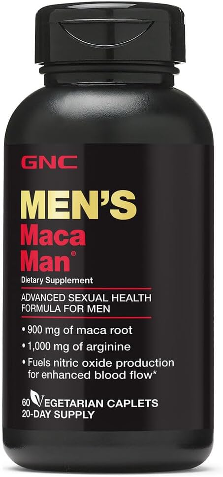 GNC Maca Man, Maca Root Arginine for Enhanced Blood Flow, 60 Vegetarian Capsules