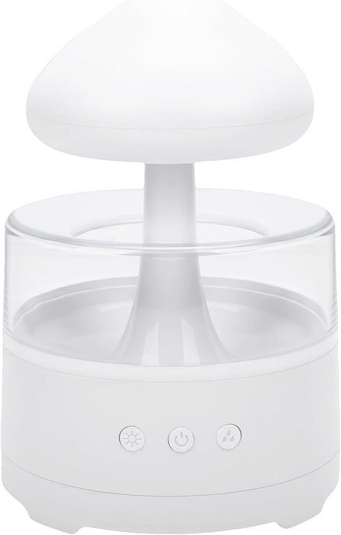 Hamwesh Rain Humidifier, 7 Adjustable LED Light Modes Essential Oil Diffuser, Raindrop Humidifier