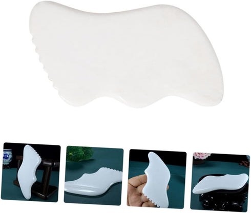 Jade Gua Sha Massage Tool - Facial and Body Scraper for Relaxation