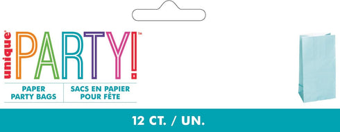 Paper Bags, Baby Blue, 12 Count (Pack of 1)