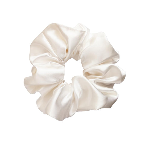 Sufermoe 6 Pcs Satin Silk Hair Scrunchies, Soft Hair Ties in 6 Classic Colors for Women and Girls, 4.5 Inch