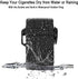 Skywin Waterproof Cigarette Case with Lighter, Airtight Dry Box with Rechargeable Lighter, Black