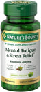Nature's Bounty Mental Fatigue and Stress Relief, Rhodiola Supplement, 400 mg, 30 Count Capsules