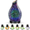 Essential Oil Diffuser & Essential Oils Set, Glass Aromatherapy Diffuser, 6 Oils