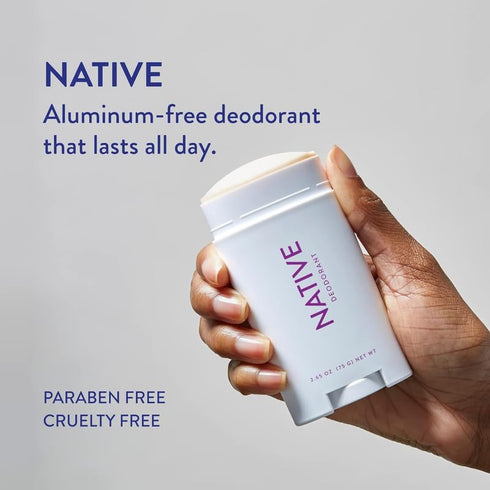 Native Deodorant with Naturally Derived Ingredients, 72 Hour Odor Control | Aluminum Free, Lavender & Rose, 2-Pack